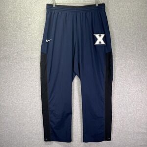 Xavier Musketeers Pants Mens 3XL Blue Nike Dri Fit Snap Button Athletic Track